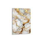 Golden Marble Wall Art: Modern Abstract Design (Tempered Glass)