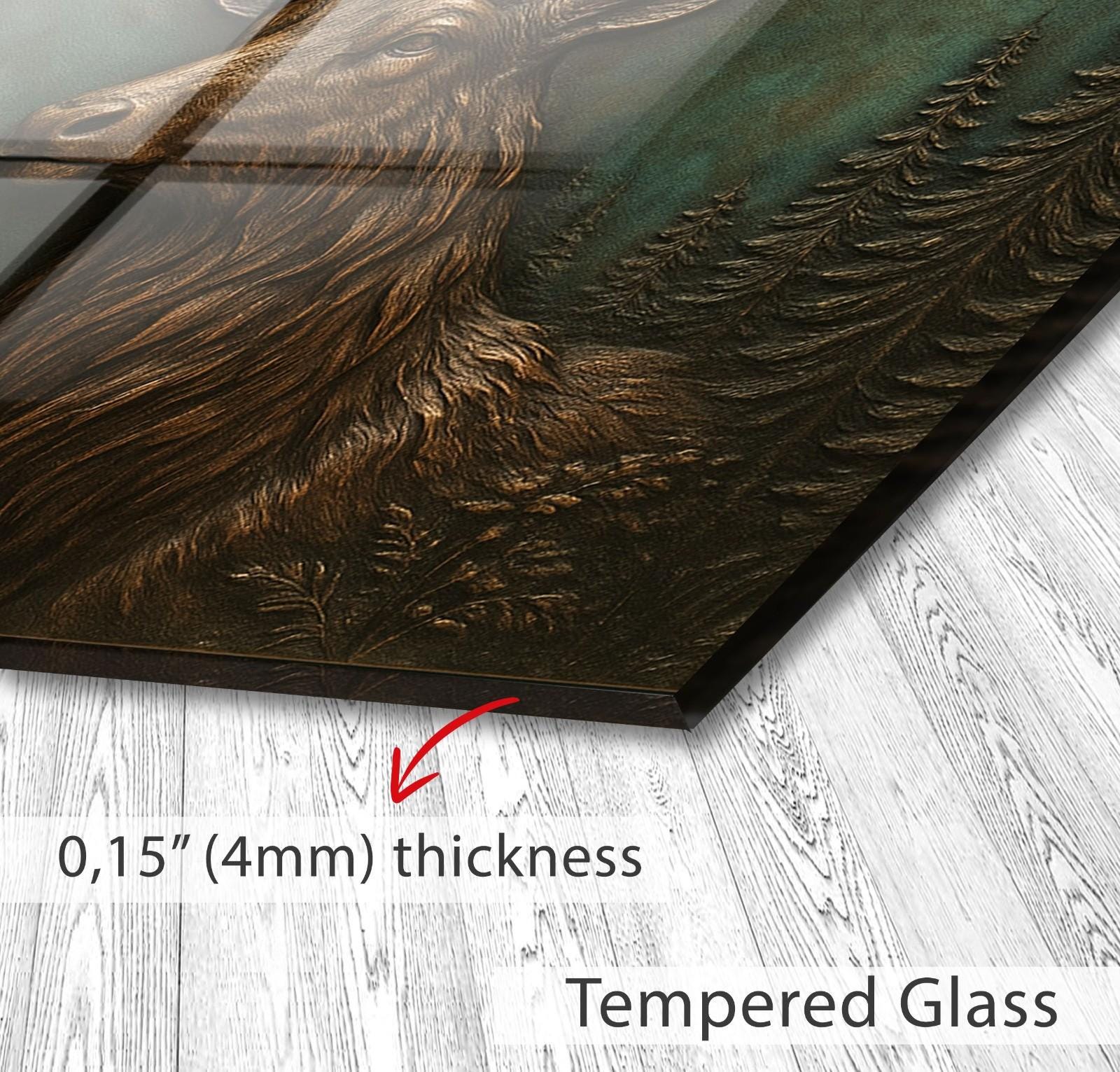 a close up of a painting on a wooden floor