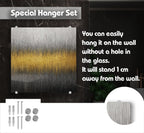 a picture of a black and white wall with a yellow stripe