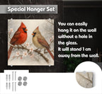 a picture of two birds sitting on a branch