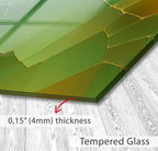 a close up of a piece of glass on a wooden floor