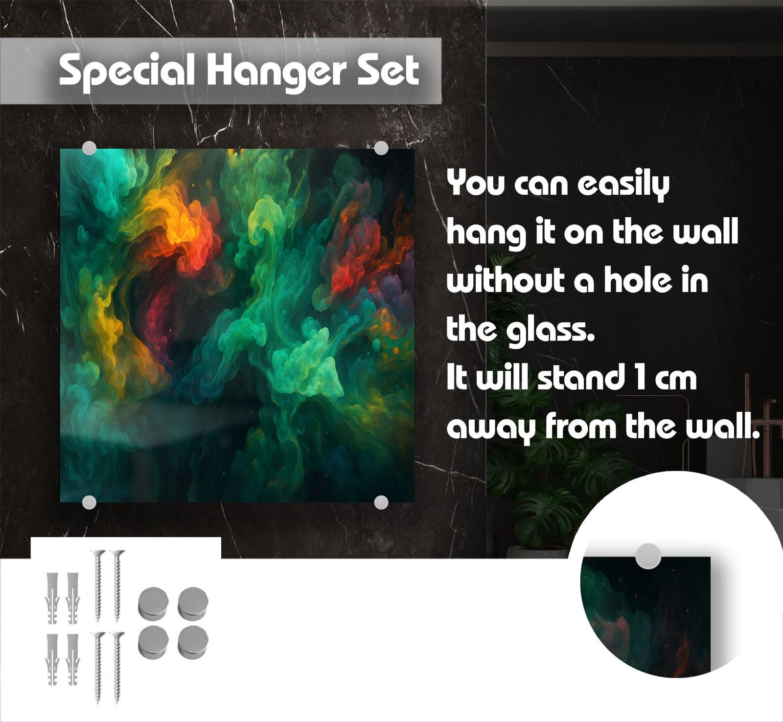 a picture of a painting on a wall with the words special hanger set