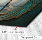 a close up of a table with a glass top