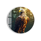 Powerful eagle illustration in forest scenery