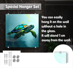 Sea Turtle Tempered Glass Backsplash: Luxury Kitchen Art Panel