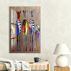 Colorful Zebra Glass Wall Art – Modern Abstract Animal Print