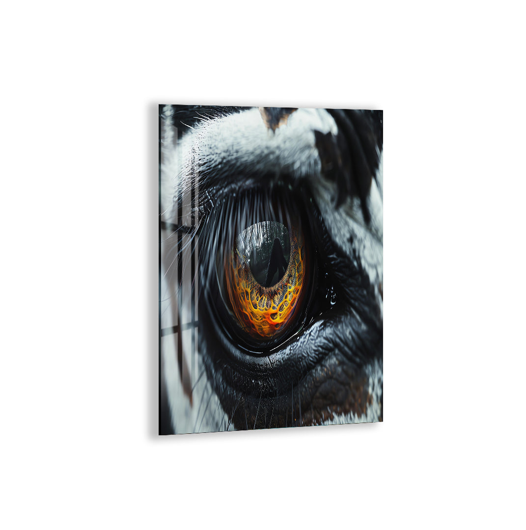 Fiery Tiger Eye Glass Wall Art – Bold Animal-Inspired Modern Home Decor
