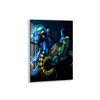 Octopus and Turtle Glass Wall Art – Vibrant Ocean-Inspired Animal Design