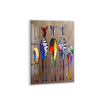 Colorful Zebra Glass Wall Art – Modern Abstract Animal Print