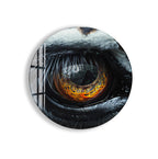 Fiery Tiger Eye Glass Wall Art – Bold Animal-Inspired Modern Home Decor