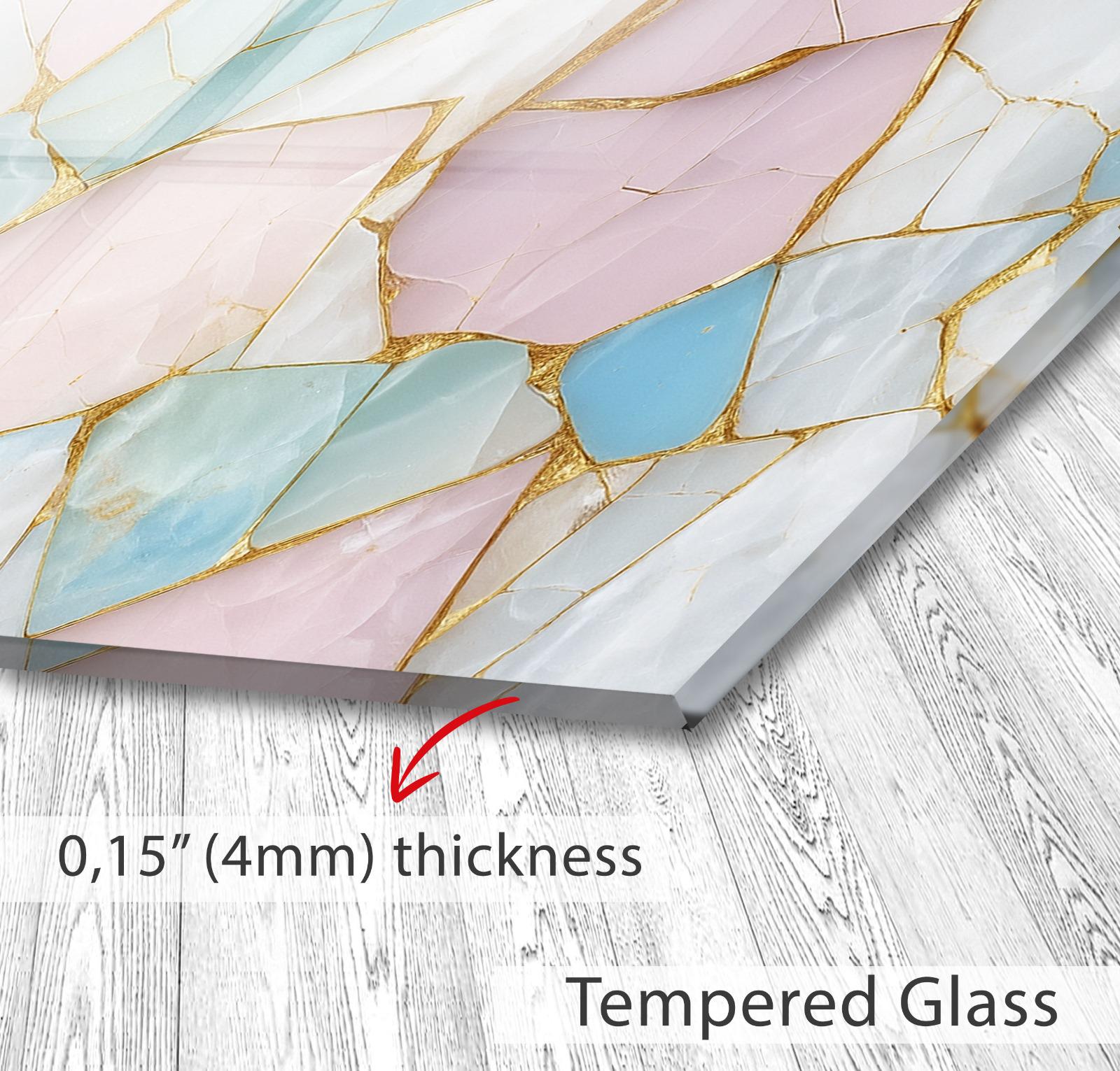 a close up of a painting on a wall