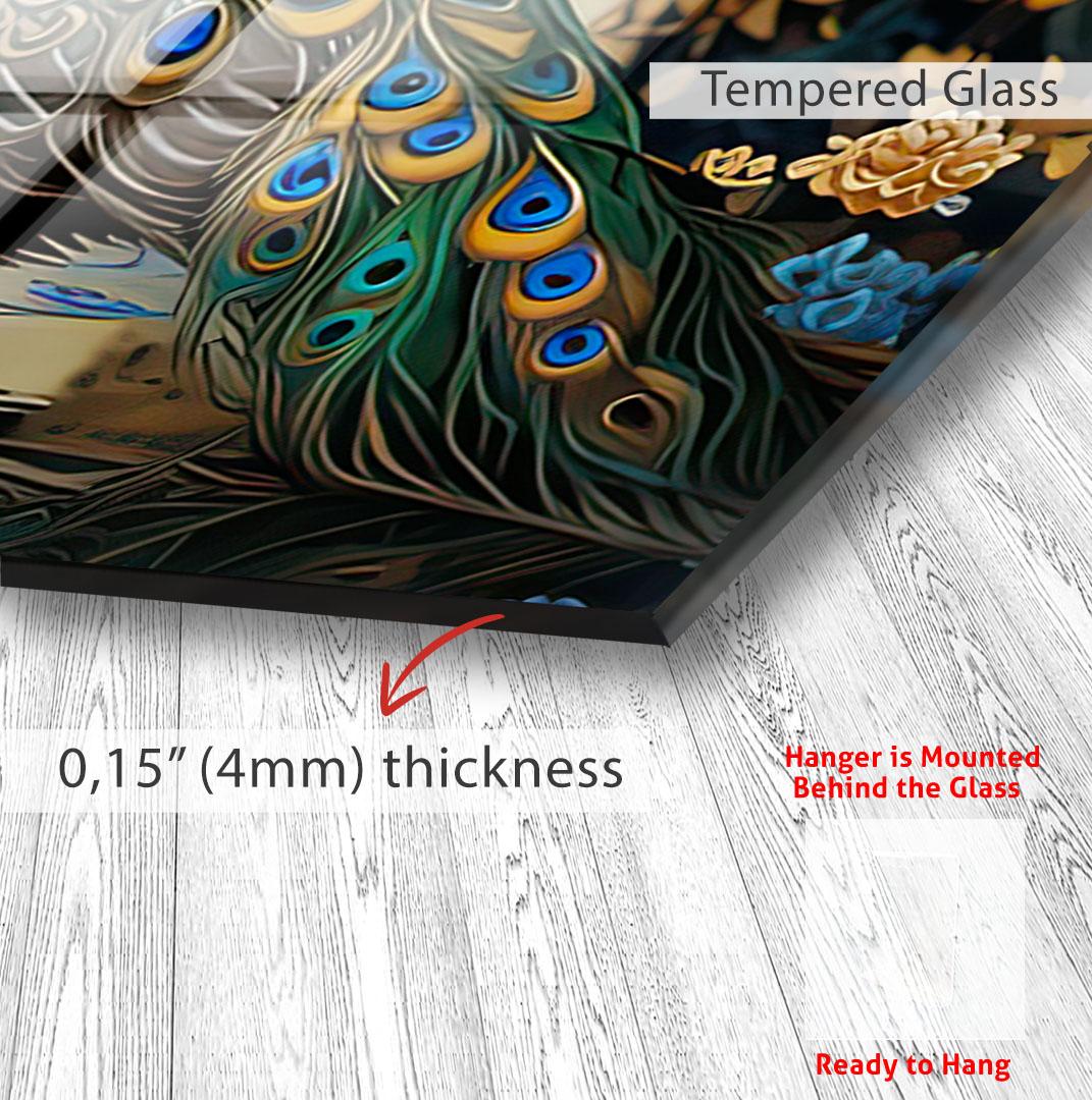 The image is a close-up of a glass surface with a detailed view of the glass's texture and pattern.