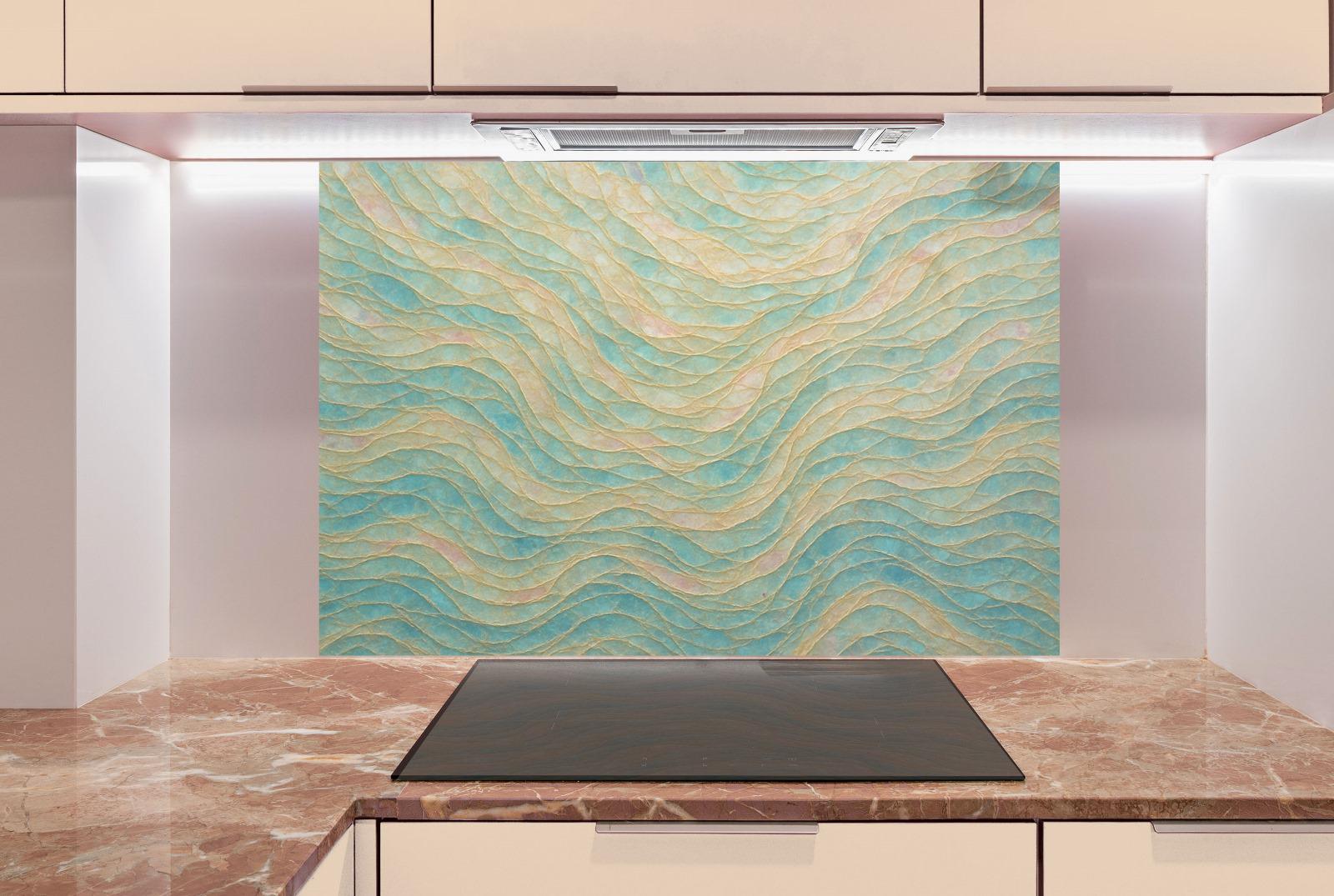 Tempered Glass Marble Backsplash: Modern Kitchen Stove Cover