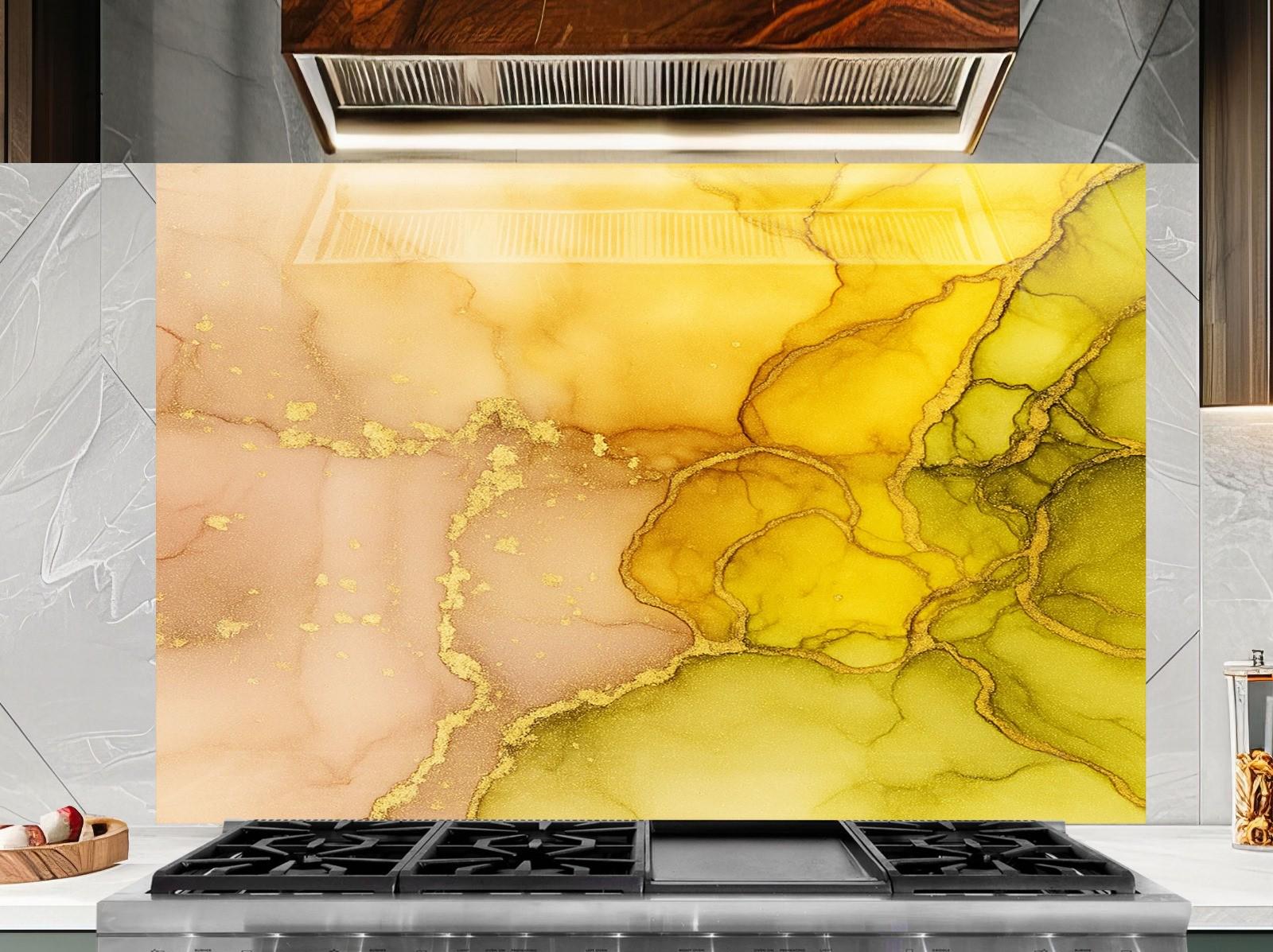 a stove top with a marble design on it