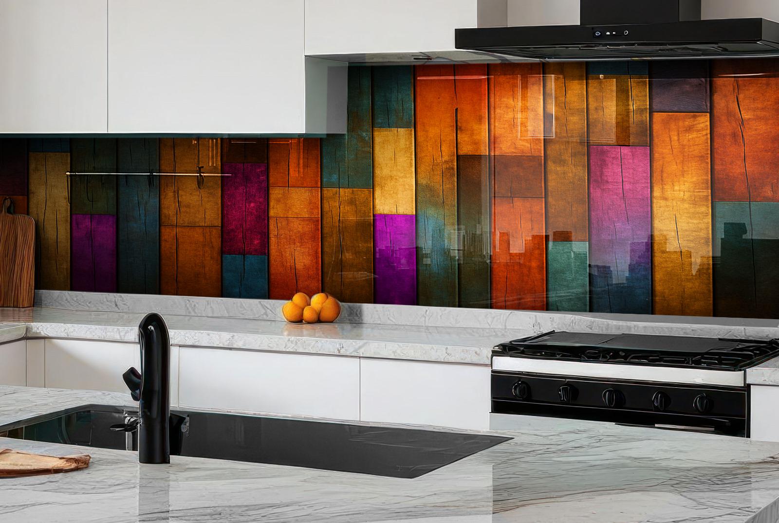 a kitchen with a stove top oven next to a counter