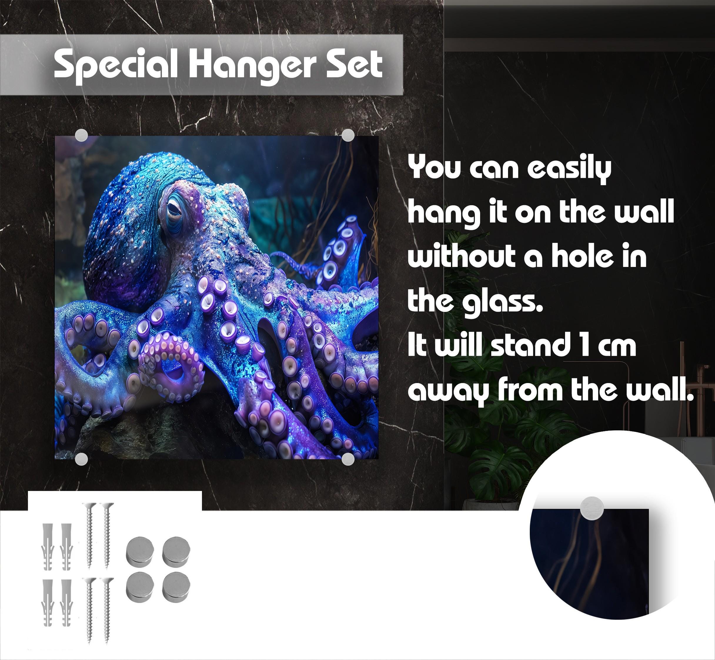 a picture of a blue and purple octopus