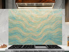 Tempered Glass Marble Backsplash: Modern Kitchen Stove Cover