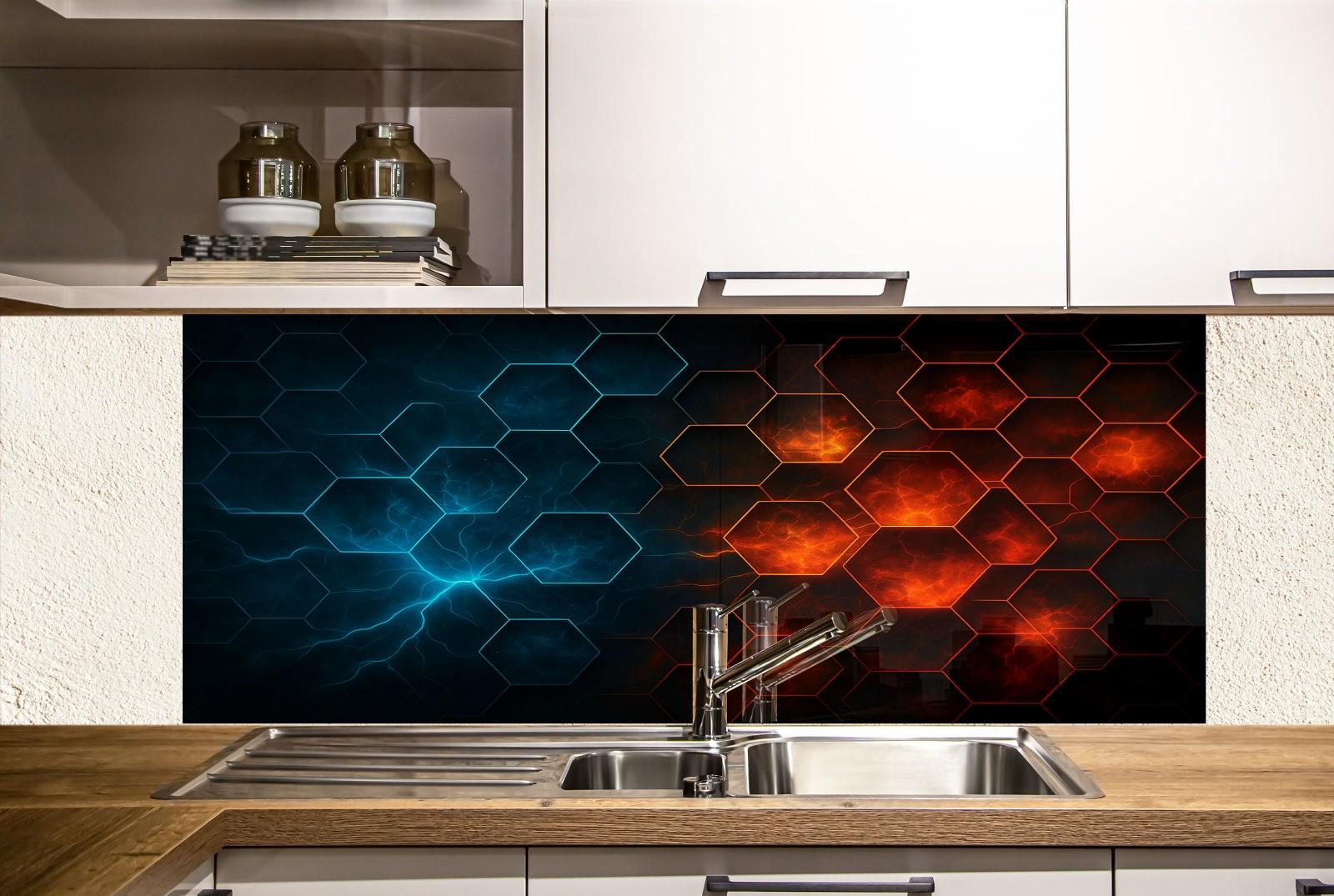 a kitchen with a sink and a counter top