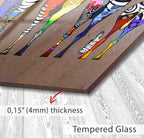 Farmhouse Zebra Print Backsplash - Rustic Kitchen Tile for Stove - Tempered Glass Zebra Splashback