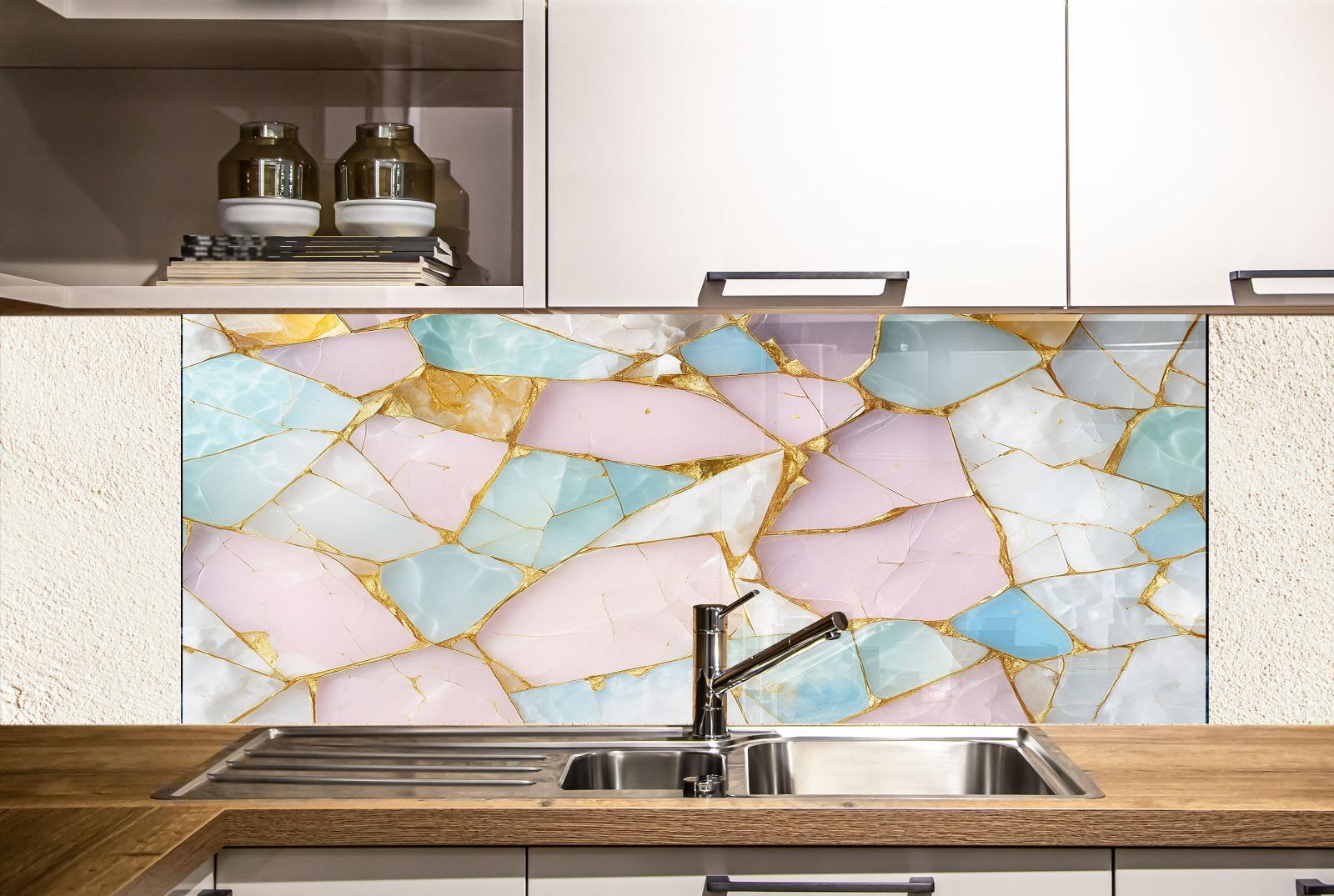 a kitchen with a sink and a counter top