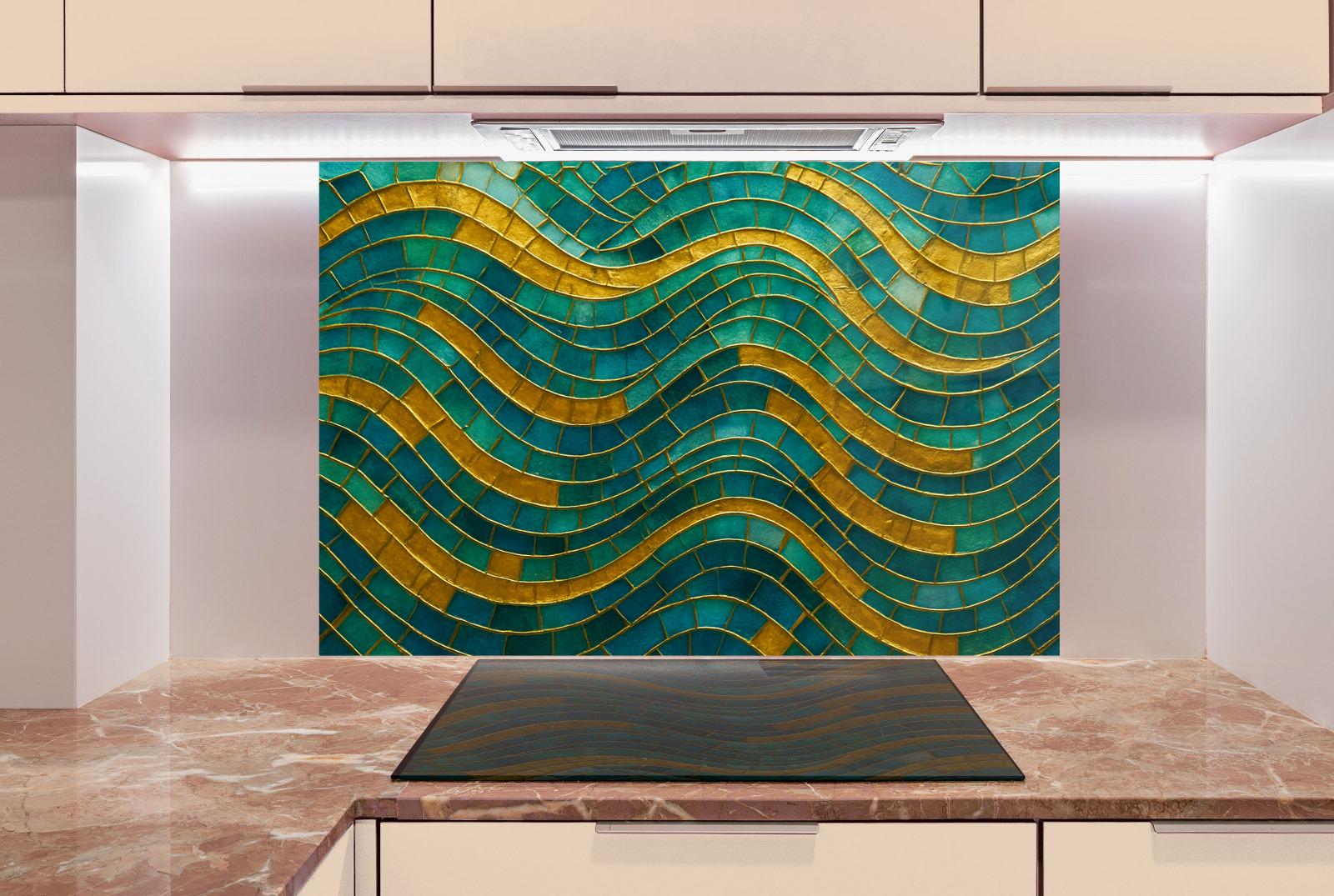 a painting on a wall in a room