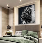 a large, colorful octopus in a coral reef setting, with its tentacles spread out and its body covered in vibrant hues.