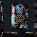 Pennywise IT Glass Wall Art – Horror Movie Home Decor