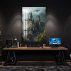 Harry Potter Hogwarts Castle Glass Wall Art – Fantasy Movie Home Decor