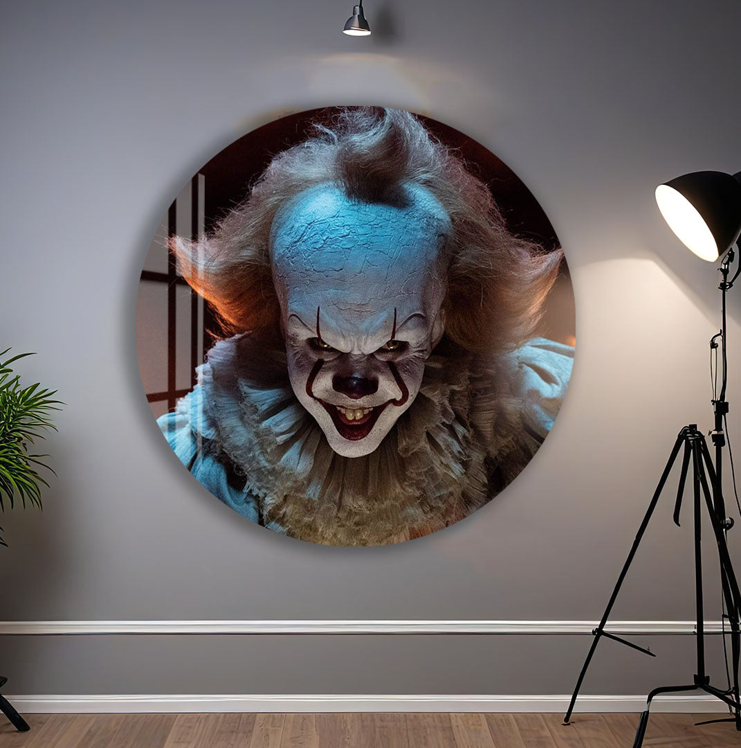 Pennywise IT Glass Wall Art – Horror Movie Home Decor