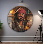 Pirates of the Caribbean Jack Sparrow Glass Wall Art – Movie Home Decor
