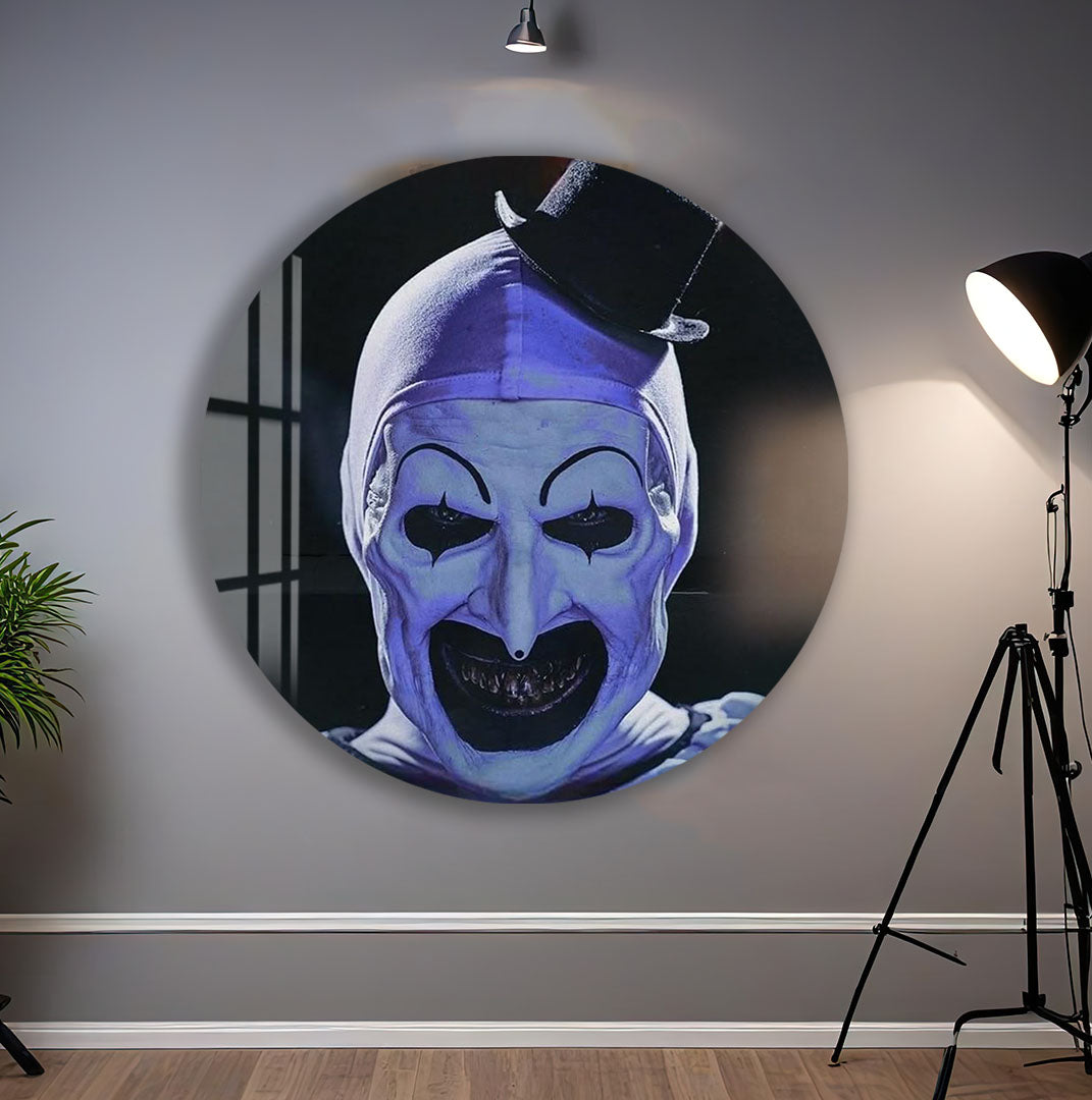 Art the Clown Terrifier Glass Wall Art – Horror Movie Home Decor