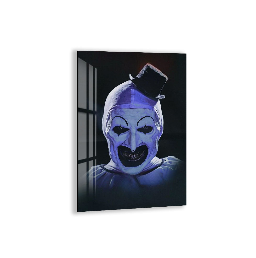 Art the Clown Terrifier Glass Wall Art – Horror Movie Home Decor
