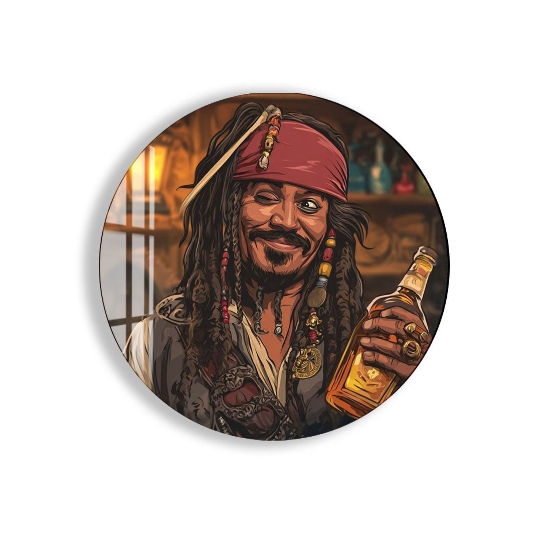 Pirates of the Caribbean Jack Sparrow Glass Wall Art – Movie Home Decor