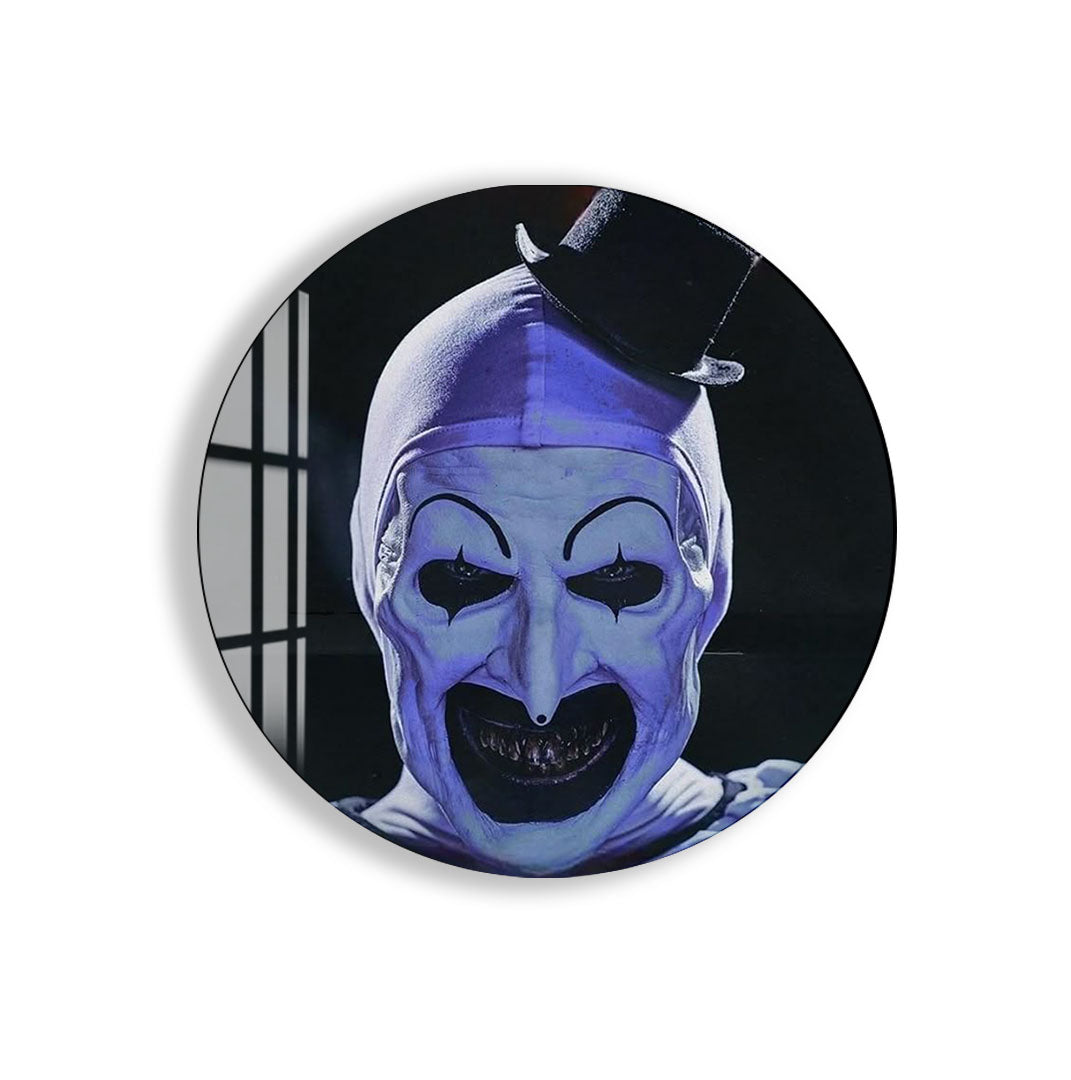 Art the Clown Terrifier Glass Wall Art – Horror Movie Home Decor