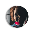 Chucky Horror Movie Glass Wall Art – Killer Doll Home Decor