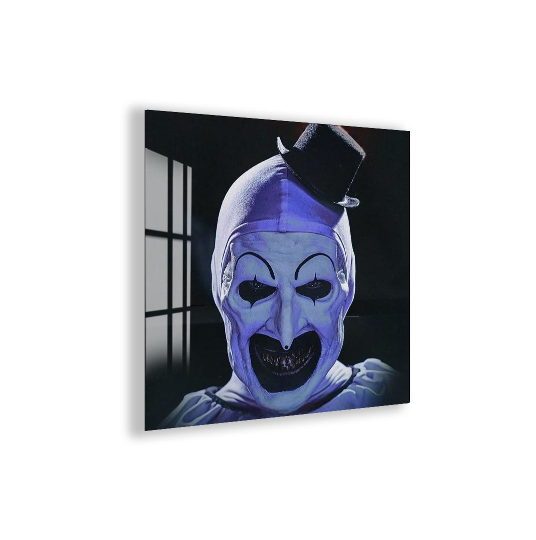 Art the Clown Terrifier Glass Wall Art – Horror Movie Home Decor