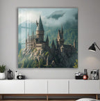Harry Potter Hogwarts Castle Glass Wall Art – Fantasy Movie Home Decor