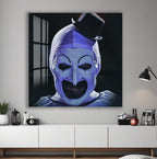 Art the Clown Terrifier Glass Wall Art – Horror Movie Home Decor