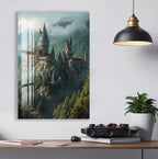 Harry Potter Hogwarts Castle Glass Wall Art – Fantasy Movie Home Decor