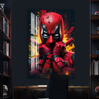 Deadpool Glass Wall Art – Marvel Superhero Wall Decor