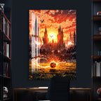 Harry Potter Golden Snitch Glass Wall Art – Fantasy Movie Home Decor
