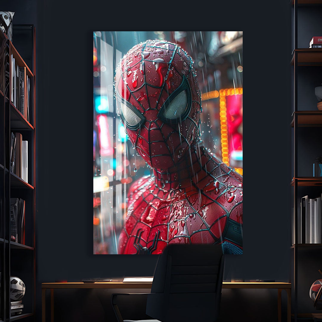 Spider-Man Glass Wall Art – Marvel Superhero Home Decor