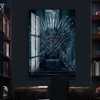 Iron Throne Glass Wall Art – Game of Thrones Inspired Movie Decor