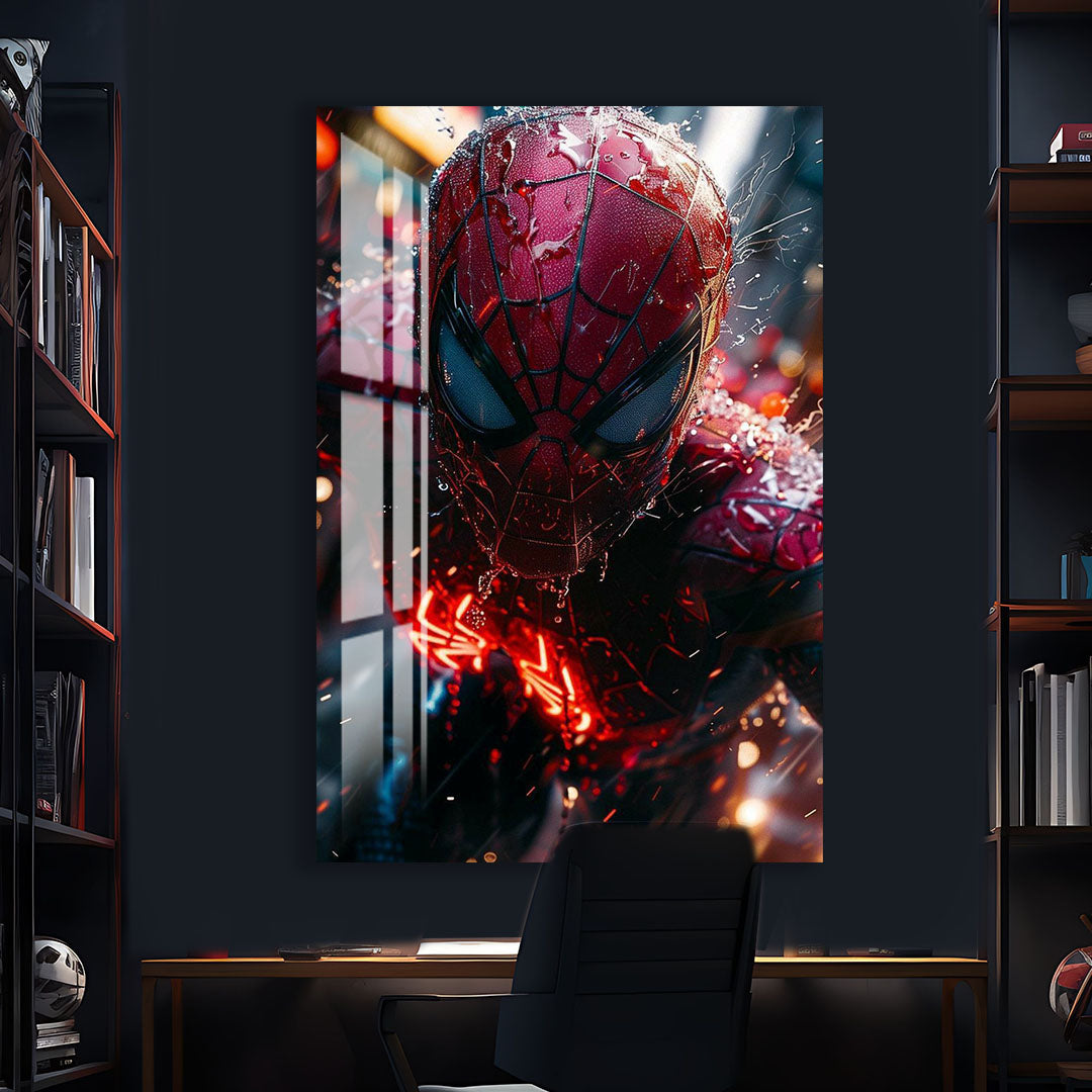 Spider-Man Glass Wall Art – Marvel Superhero Wall Decor