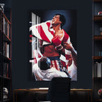 Rocky Balboa Glass Wall Art – Iconic Boxing Legend Sports Decor