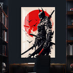 Batman Samurai Glass Wall Art – DC Superhero Home Decor