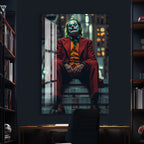 Joker Glass Wall Art – DC Supervillain Movie Home Decor