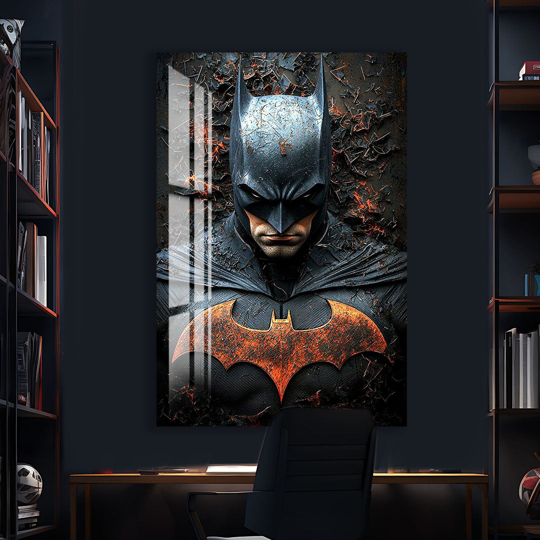Batman Glass Wall Art – DC Superhero Home Decor