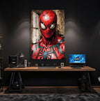 Spider-Man Glass Wall Art – Marvel Superhero Home Decoration