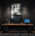 Porsche 911 Glass Wall Art – Luxury Sports Car Decor for Modern Interiors